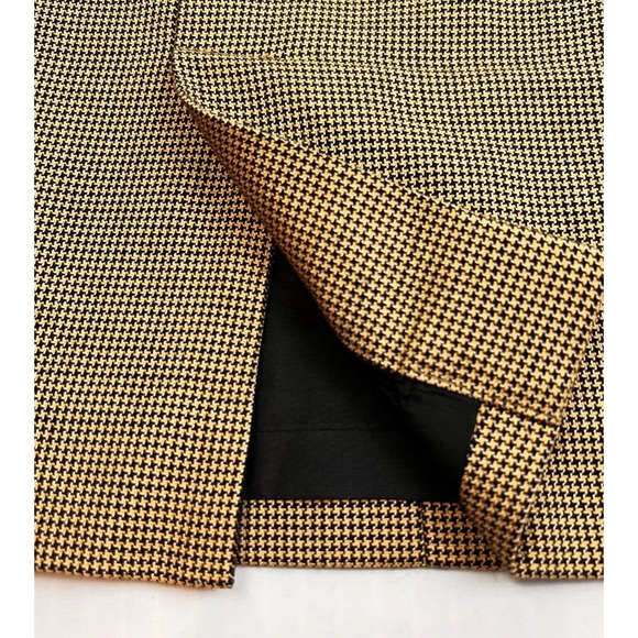 Carlisle Wool Blend Straight Skirt Women's 6 Brown Houndstooth Career Classic - Picture 8 of 8